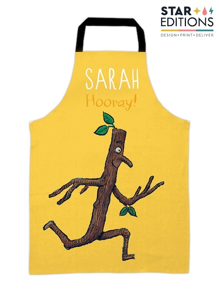 Star Editions Childrens Man Yellow 100% Cotton Personalised Stick Running Apron (AC0810) | £15