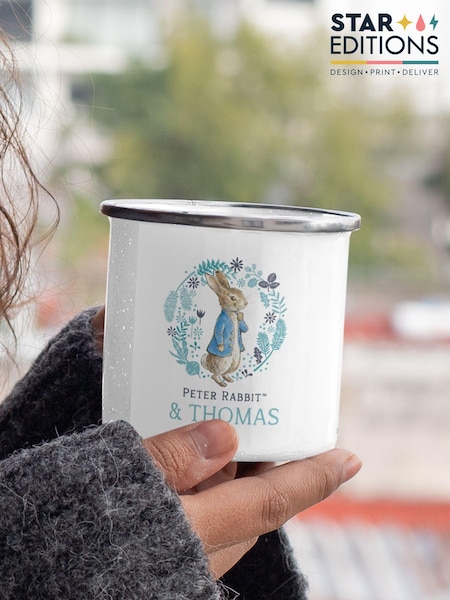 Personalised Peter Rabbit and Me Enamel Mug by Star Editions (AC0931) | £15