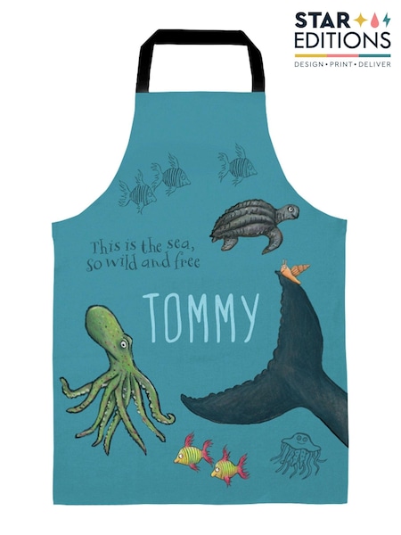 100% Cotton Personalised The Snail And The Whale Adults Apron by Star Editions (AC0935) | £25