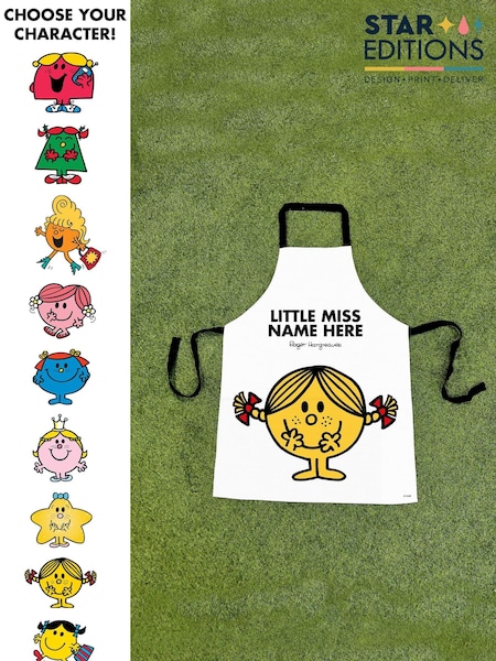 100% Cotton Personalised Little Miss Adults Apron by Star Editions (AC0940) | £20