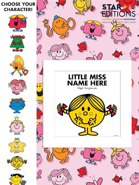 Personalised Little Miss Art Print 20x20cm Unframed by Star Editions (AC0942) | £20