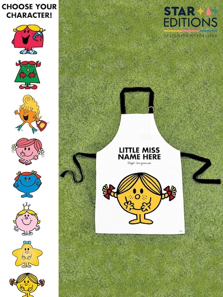 100% Cotton Personalised Little Miss Childrens Apron by Star Editions (AC0943) | £15
