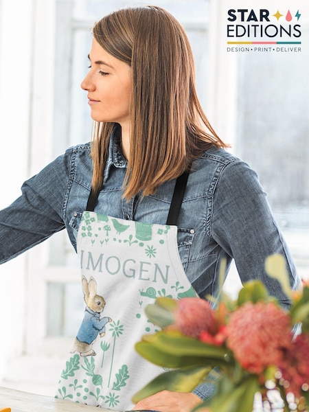 100% Cotton Personalised Peter Rabbit Apron by Star Editions (AC0951) | £25