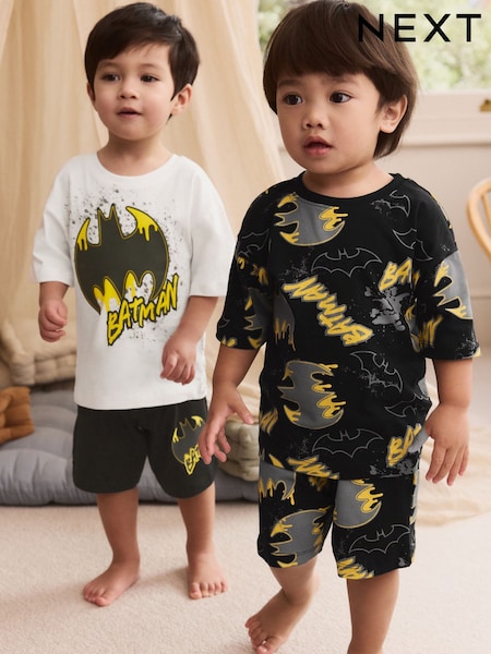 Black/Ecru Batman License Short Pyjamas 2 Pack (12mths-10yrs) (AC1070) | £22 - £28