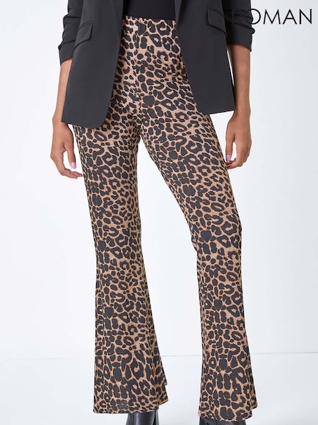Roman Animal Animal Print Flare Stretch Trousers (AC1299) | £32