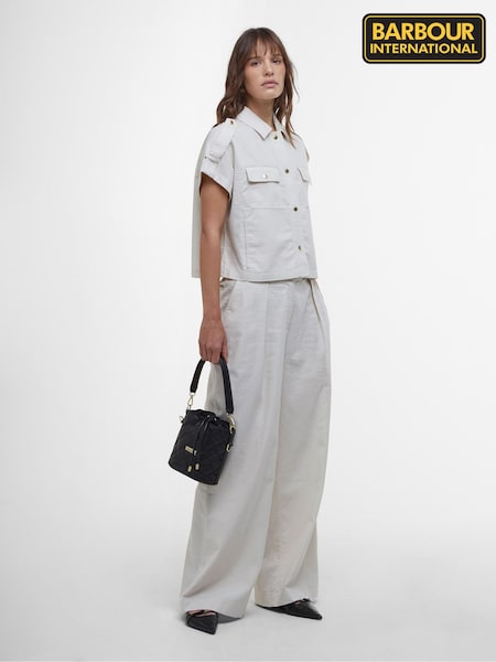 Barbour® International Natural Riley Wide Leg Trousers (AC1344) | £100