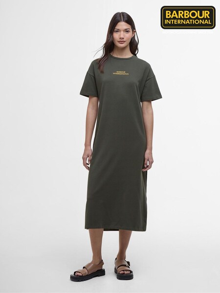 Barbour® International Green Emerson Midi Dress (AC1356) | £60