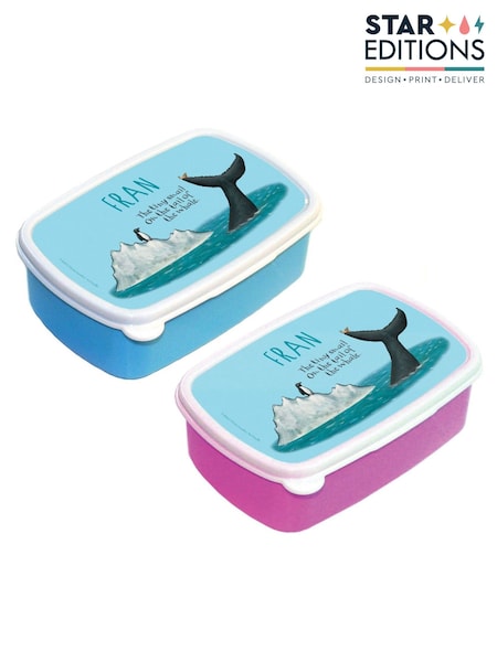 Star Editions Personalised The Tiny Snail Blue/Pink Lunch Box (AC1468) | £13