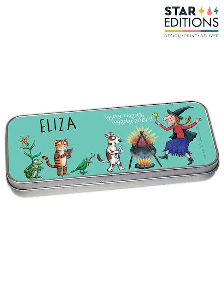 Star Editions Green Personalised Room On The Broom Pencil Tin (AC1470) | £15