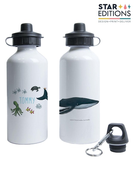 Star Editions Personalised The Snail And The Whale White Water Bottle (AC1472) | £15