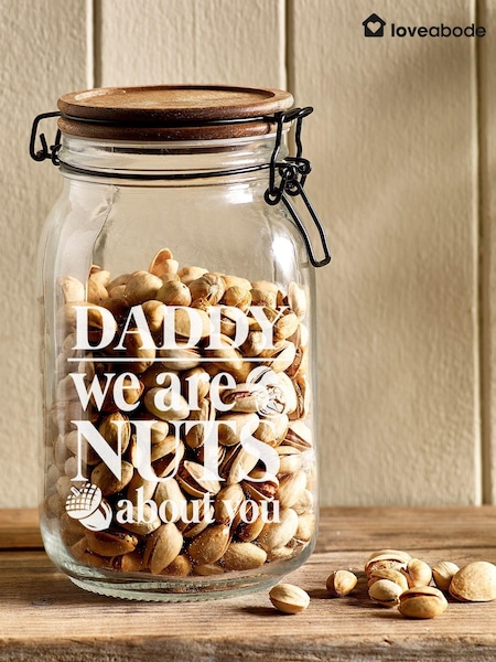 Loveabode Personalised Pick A Nut Black Treat Jar (AC1542) | £18