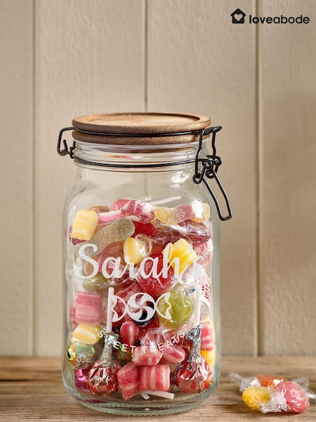 Loveabode Personalised Pick and Mix Black Sweet Jar (AC1550) | £18