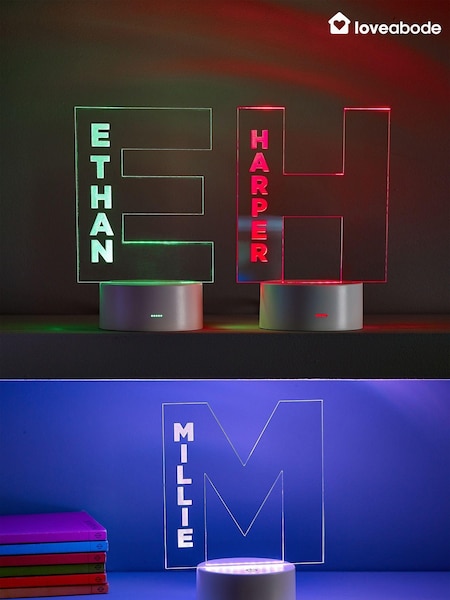 Loveabode Personalised Colour Changing Cut Out Name Black Night Light (AC1554) | £20