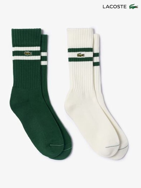 Lacoste Green/Grey Socks 2 Pack (AC1576) | £20