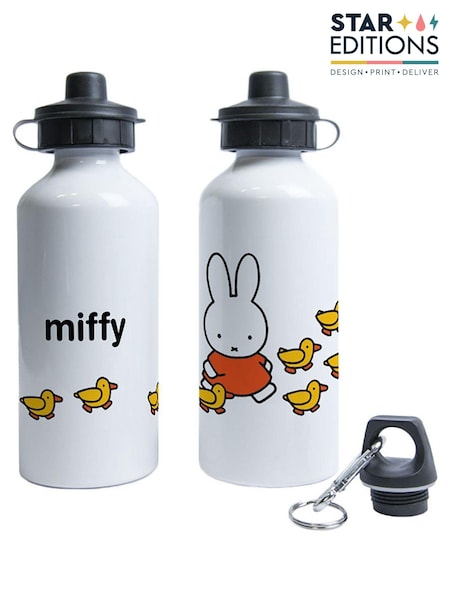 Star Editions Personalised Miffy and Friends White Water Bottle (AC1639) | £15