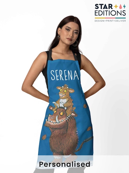 Star Editions Child Adults Blue 100% Cotton Personalised Gruffalos Apron (AC1642) | £25