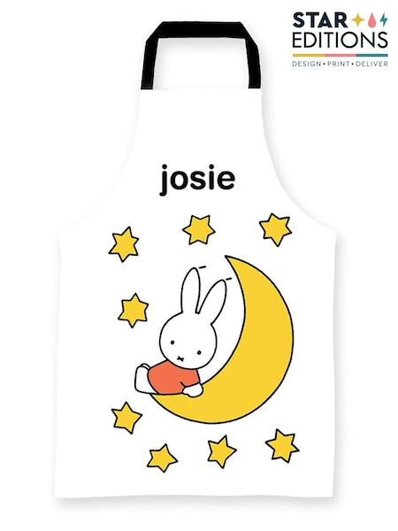 Star Editions Personalised 100% Cotton Miffy Shining Bright White Apron (AC1645) | £15