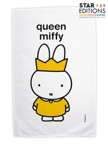 Star Editions Personalised Queen Miffy 100% Cotton Tea Towel (AC1646) | £13