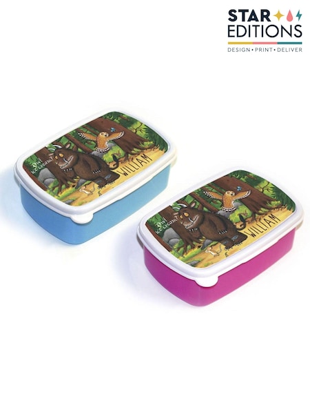 Star Editions Personalised Gruffalo and Owl Blue/Pink Lunch Box (AC1648) | £13