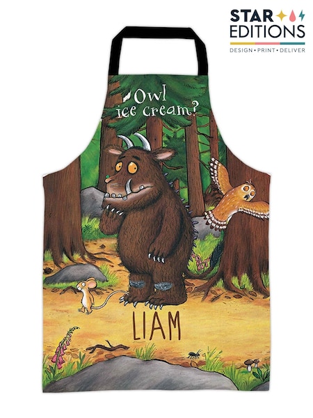 Star Editions Childrens 100% Cotton Personalised Deep Dark Wood Brown Apron (AC1652) | £15