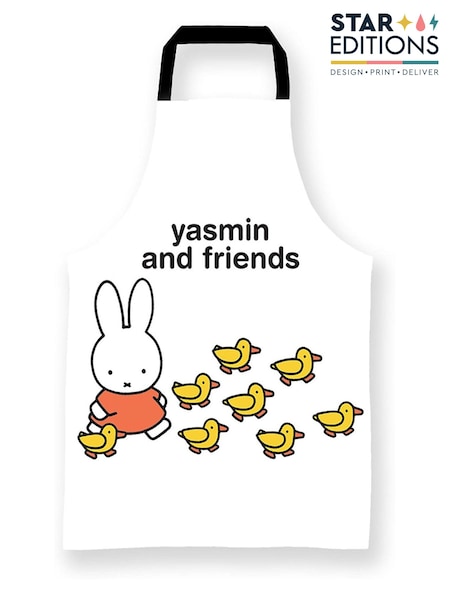 Star Editions Personalised 100% Cotton Miffy and Friends White Apron (AC1660) | £15