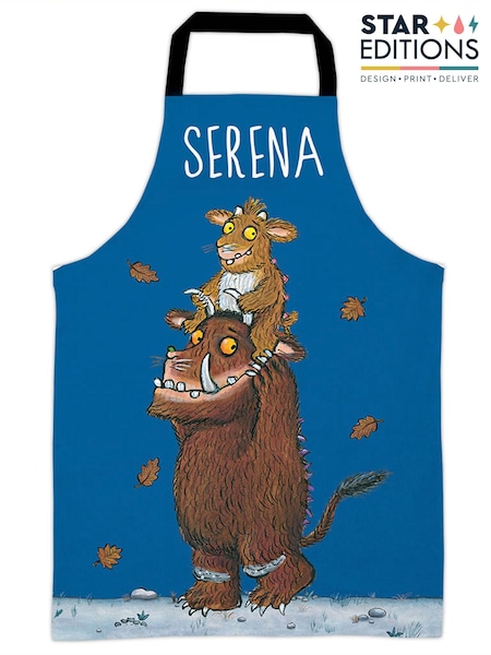 Star Editions Childrens Blue Personalised Gruffalos 100% Cotton Apron (AC1665) | £15