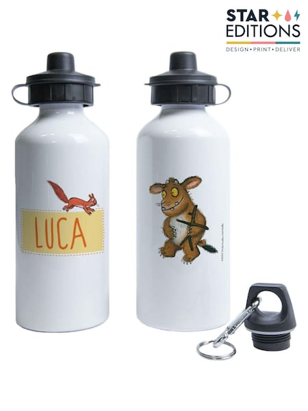 Star Editions Personalised Gruffalos Child White Water Bottle (AC1667) | £15