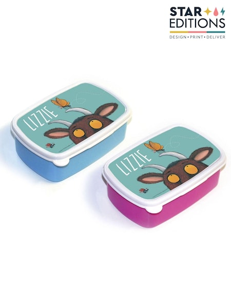 Star Editions Personalised Gruffalo and Butterfly Blue/PinkLunch Box (AC1672) | £13