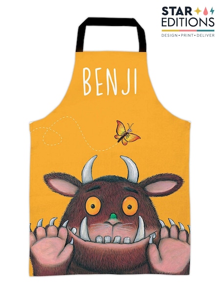 Star Editions Childrens Yellow Personalised Gruffalo 100% Cotton Apron (AC1675) | £15