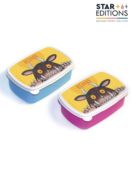 Star Editions Personalised Gruffalo Blue/Pink Lunch Box (AC1679) | £13