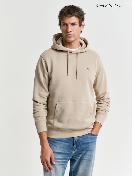 GANT Neutral Regular Shield Logo 100% Cotton Hoodie (AC1822) | £99
