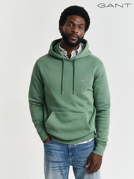 GANT Light Green Regular-Fit Shield Hoodie (AC1824) | £99