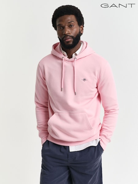 GANT Pink Regular Shield Logo 100% Cotton Hoodie (AC1830) | £99