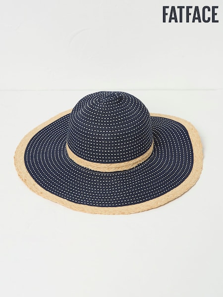 FatFace Navy Ribbon Floppy Sun Hat (AC1870) | £25