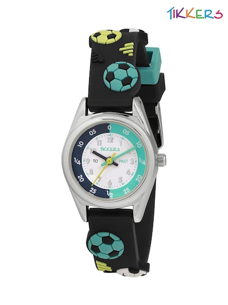 Tikkers Blue Time Teacher 3D Navy Football Silicone Strap Watch (AC1898) | £15