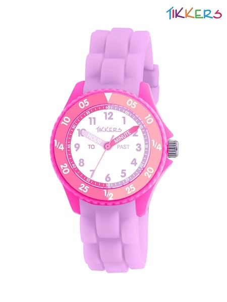 Tikkers Kids Purple Silicone Time Teacher Watch (AC1899) | £13