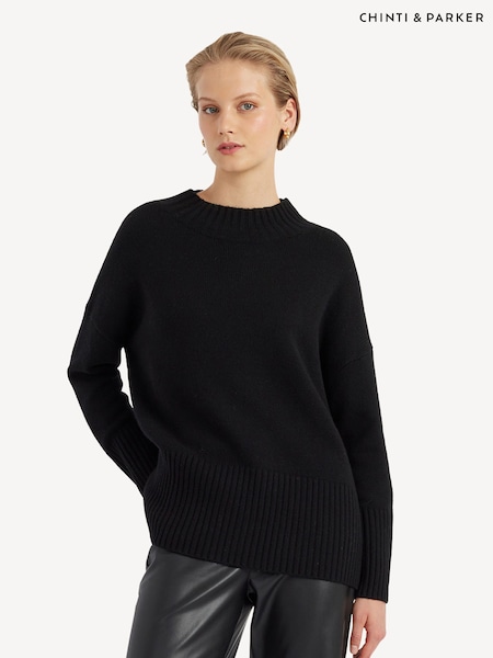 Chinti & Parker Pure Cashmere Comfort Black Jumper (AC1900) | £450