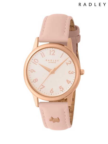 Radley Pink Rose Gold Plated Pink Leather Strap Watch (AC1976) | £80