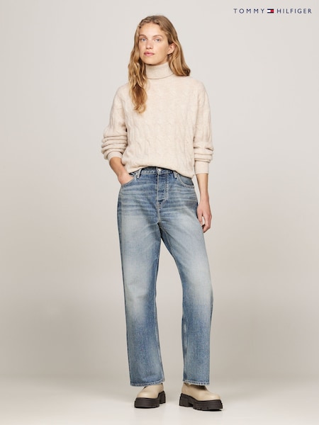 Tommy Hilfiger Nude Tommy Hilfiger Combat Leather Low Chelsea Nude Boots (AC2036) | £160
