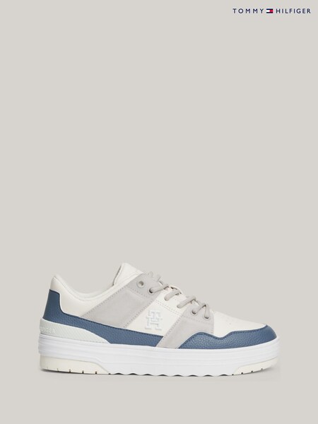 Tommy Hilfiger Low Basket White Trainers (AC2052) | £130