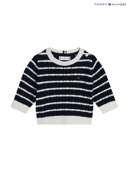 Tommy Hilfiger Blue Cable Sweater (AC2211) | £27