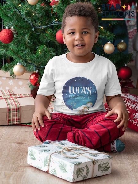 Star Editions Adults Personalised The Snowman Christmas White 100% Cotton T-Shirt (AC2251) | £20