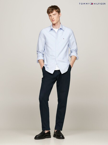 Tommy Hilfiger Blue Regular Fit Solid Heritage Oxford Shirt (AC2504) | £85