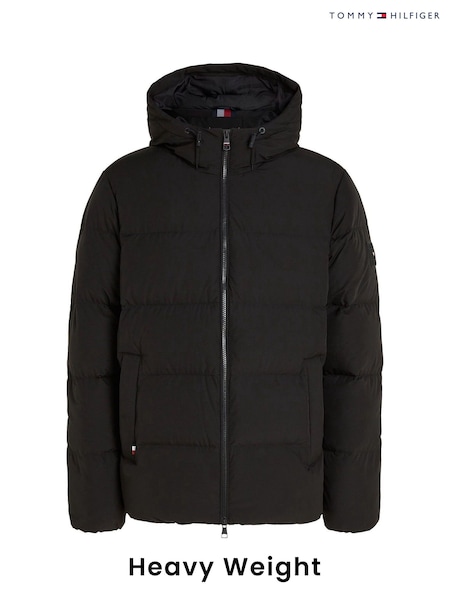 Tommy Hilfiger Black Down Hooded Puffer Jacket (AC2571) | £300