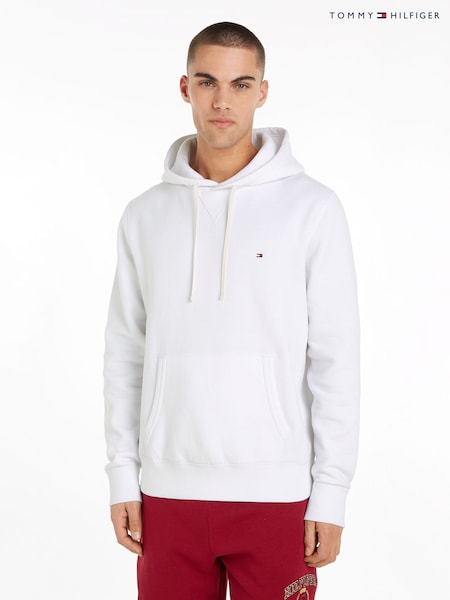 Tommy Hilfiger Essential Fleece White Hoodie (AC2593) | £90