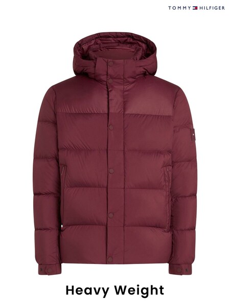 Tommy Hilfiger Red Mix Down Hooded Puffer Jacket (AC2609) | £320