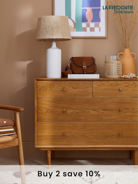 La Redoute Intérieurs Light Oak Wood Quilda Chest of 4 Drawers (AC2768) | £560