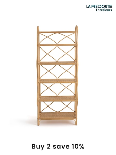 La Redoute Intérieurs Natural Malu Rattan Bookcase with 5 Shelves (AC2781) | £380