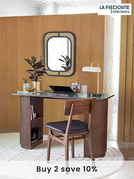 La Redoute Intérieurs Walnut and Green Fratti Desk (AC2790) | £620