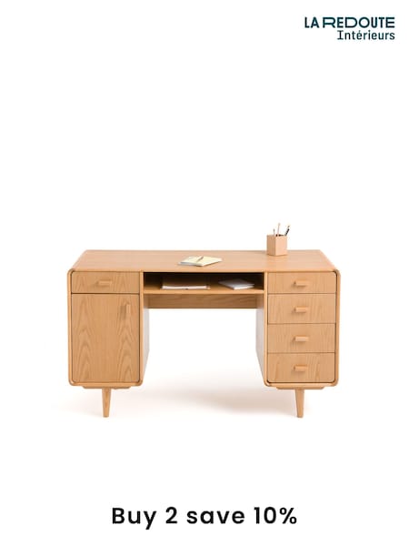 La Redoute Intérieurs Light Wood Jimi Double Pedestal Desk (AC2799) | £465